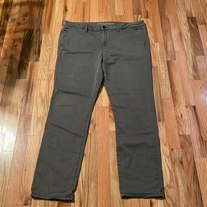 American Eagle Outfitters Super Stretch Skinny Twill Pants Gray Size 20 Long